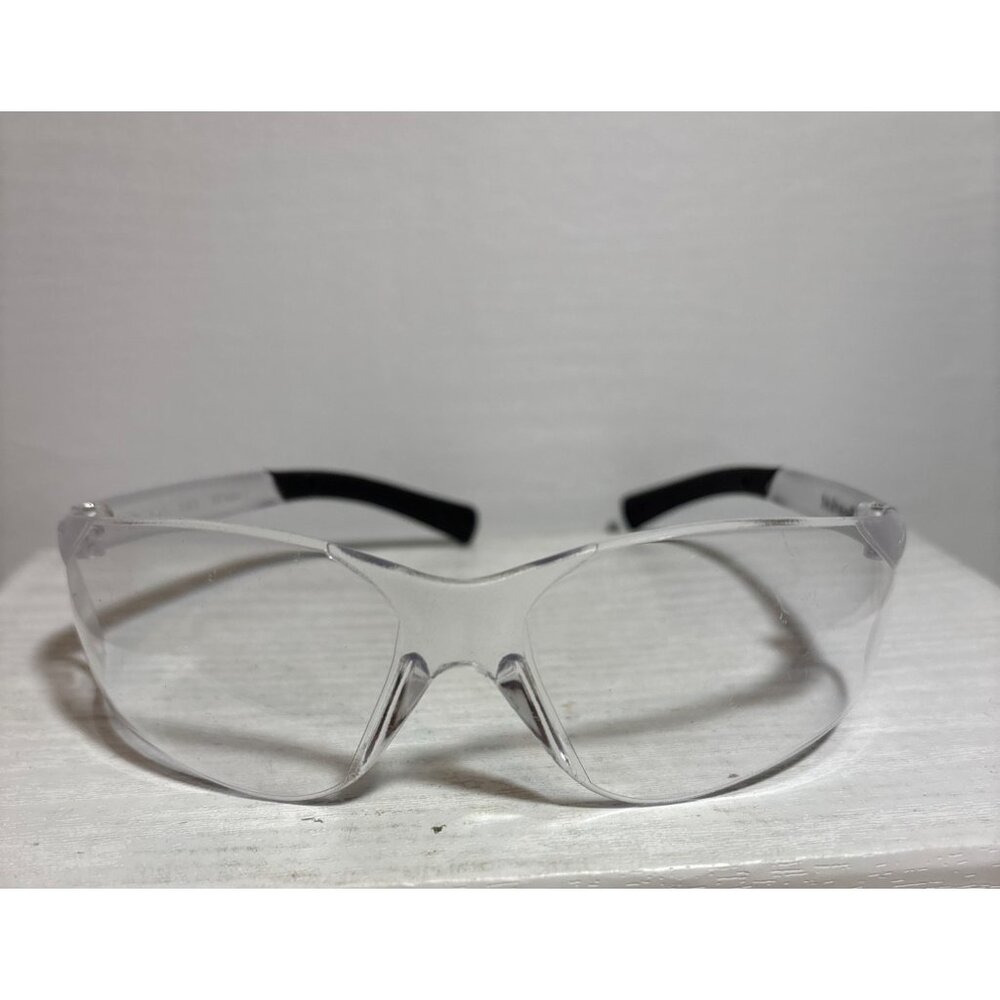 Bearkat Clear Safety Glasses With Black Arms Scratch-Resistant Lightweight 113mm